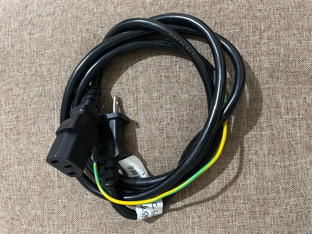 AC Power Cord 3 Pin Plug 1.5meters, Computers & Tech, Parts
