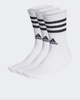 Adidas 3-Stripes Cushioned Crew Socks (3 pairs)
