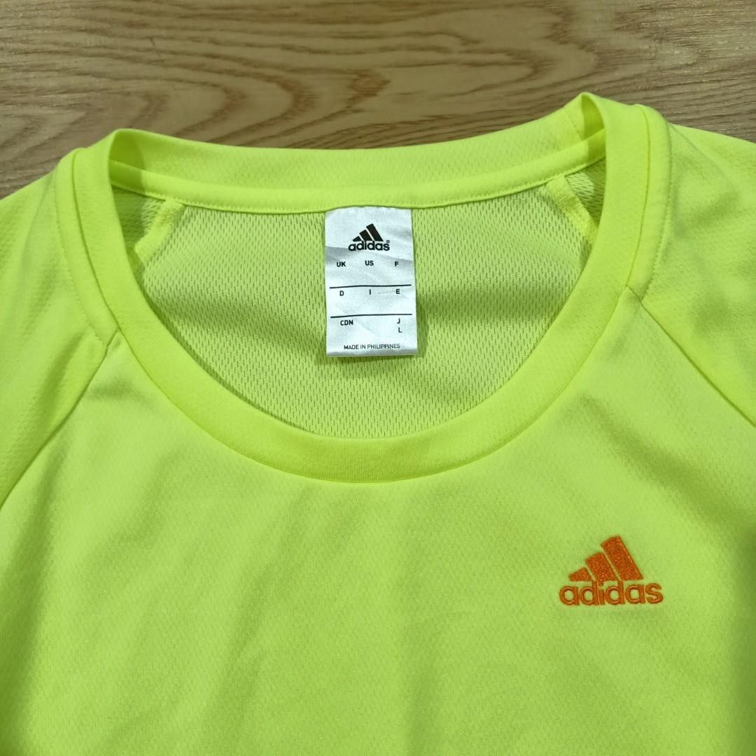Adidas neon top yellow shirt