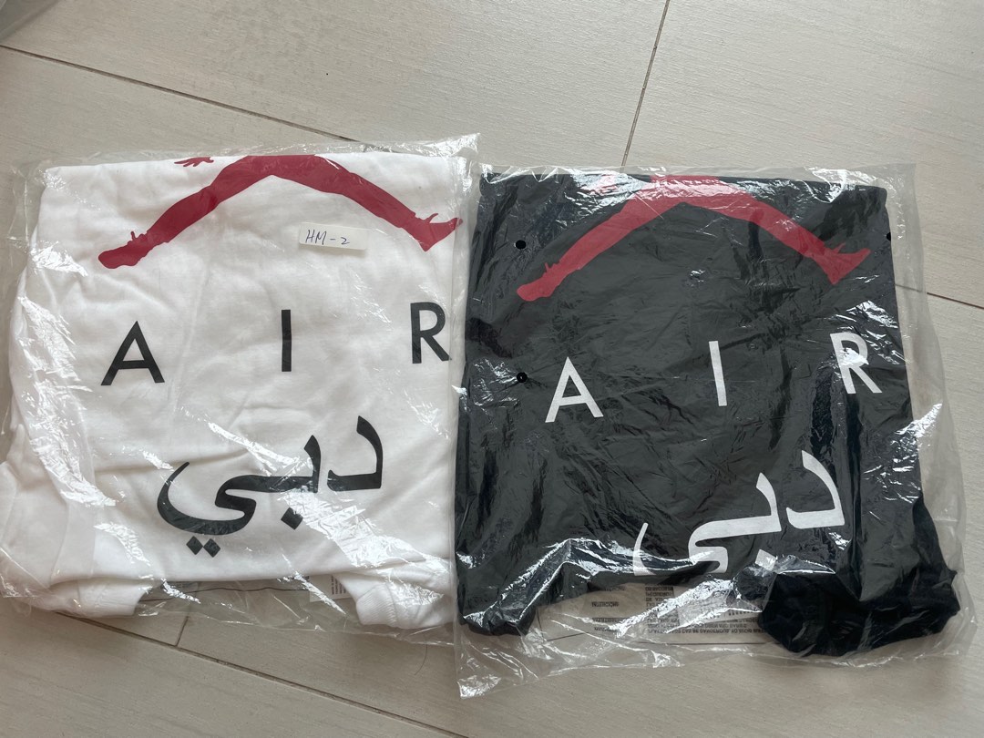 Air Jordan City Dubai tee S-L BLACK WHITE, 男裝, 上身及套裝, T