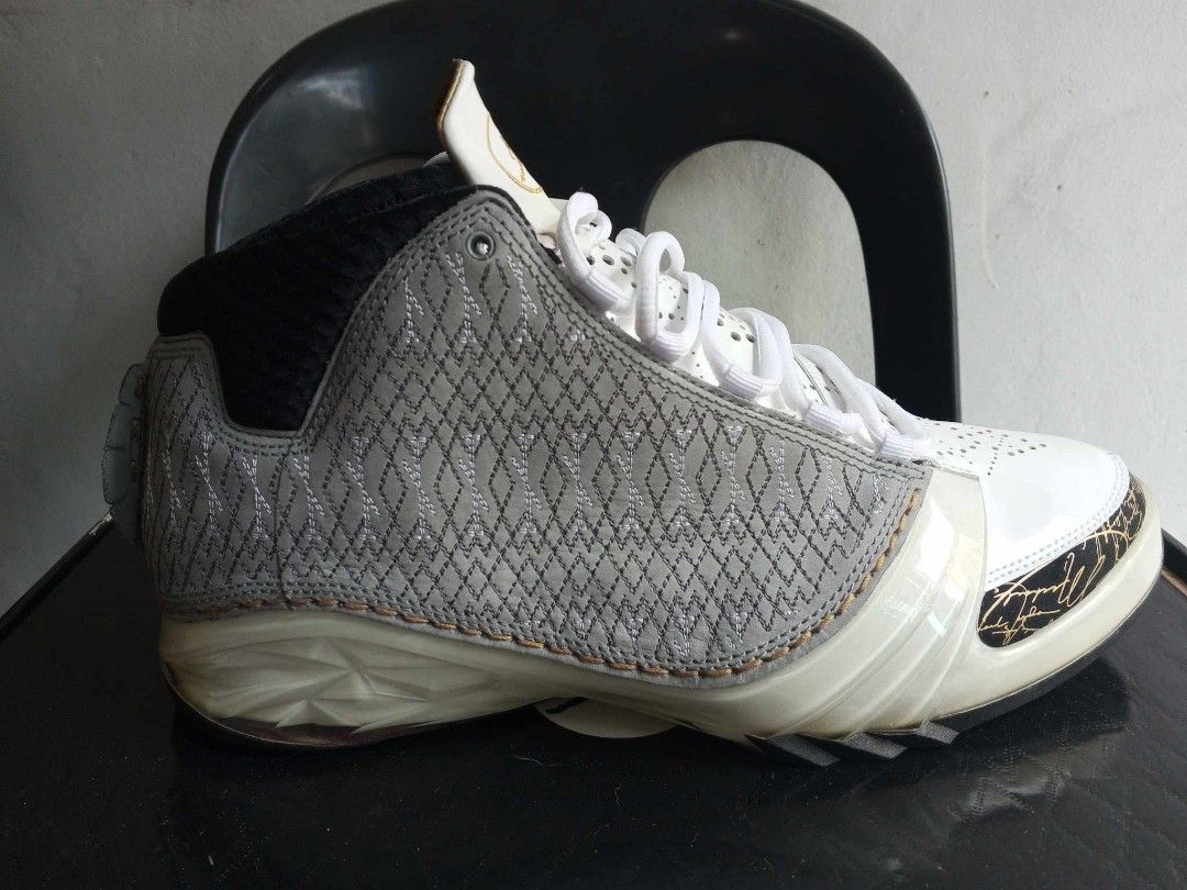 Jordan 23 gold and white new arrivals