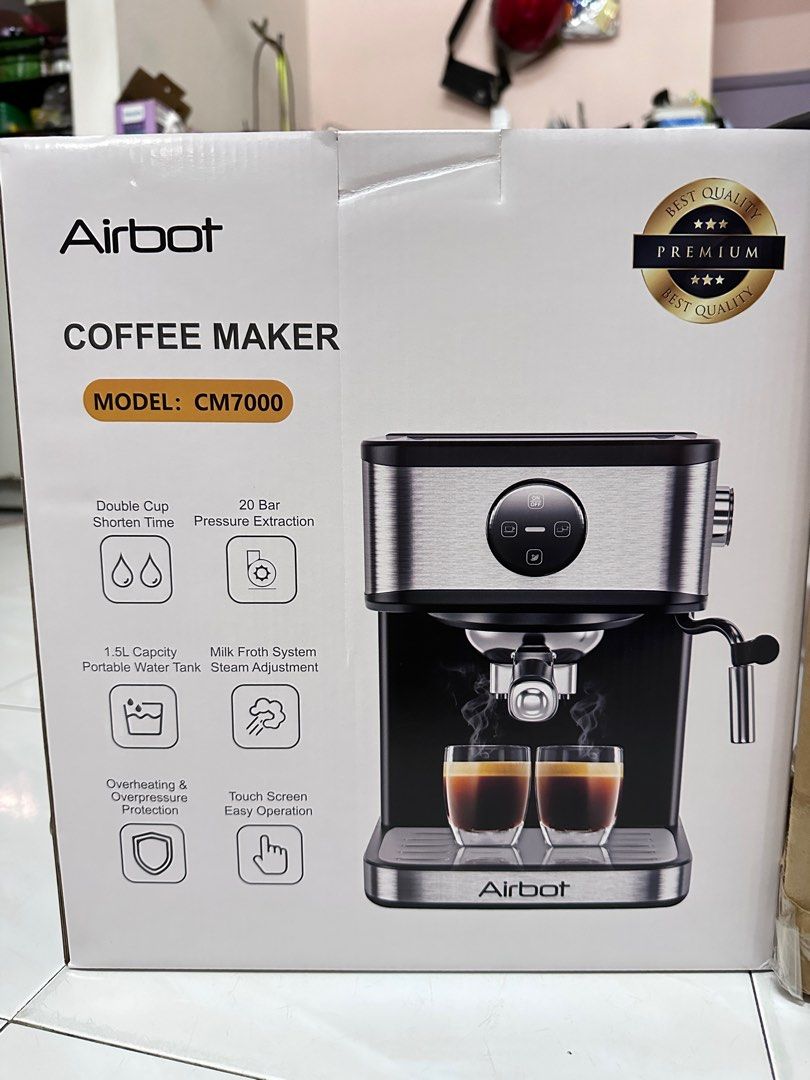 Airbot Machine Espresso Milk Coffee Maker CM7000, TV & Home Appliances