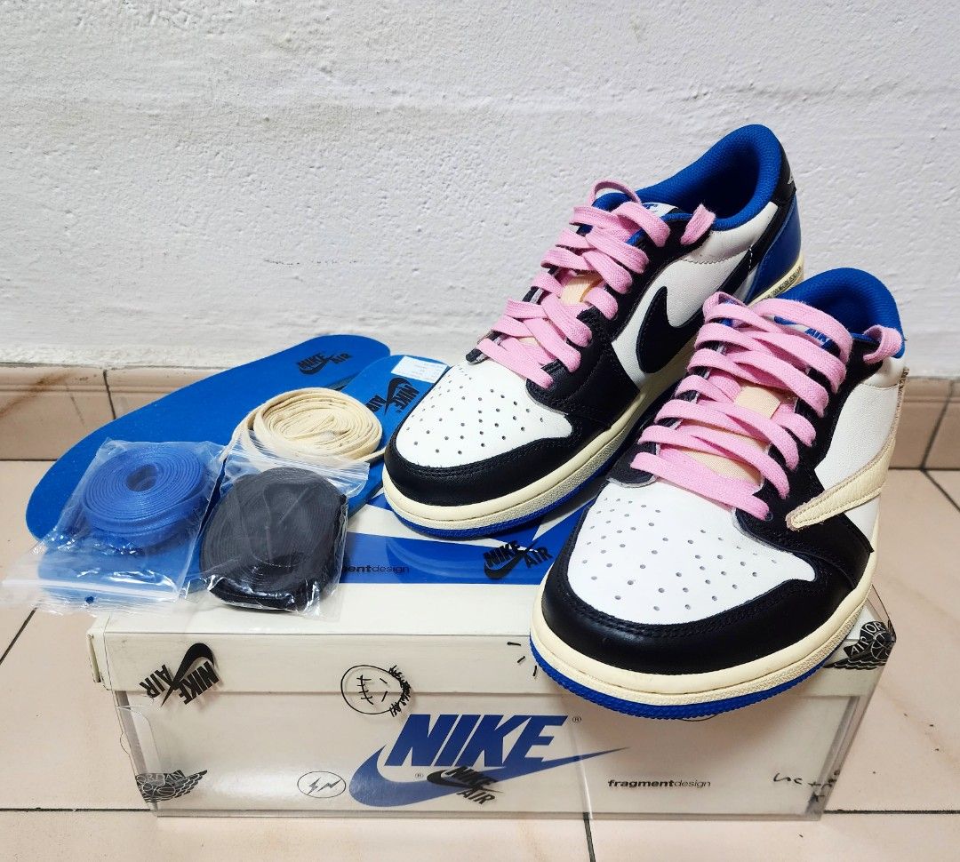 AJ1 low Travis Scott x Fragment, Men's Fashion, Footwear, Sneakers