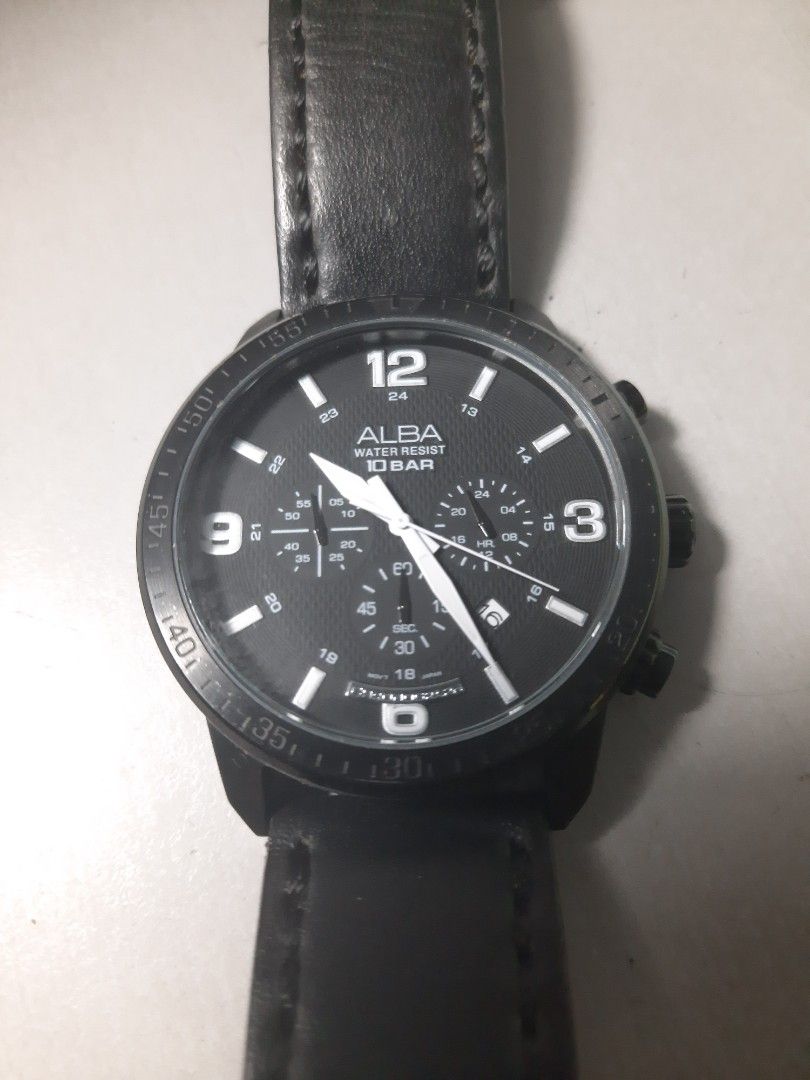 Jam alba new arrivals 10 bar chronograph