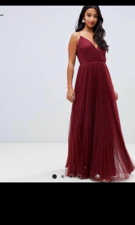 Cami pleated tulle maxi dress on sale