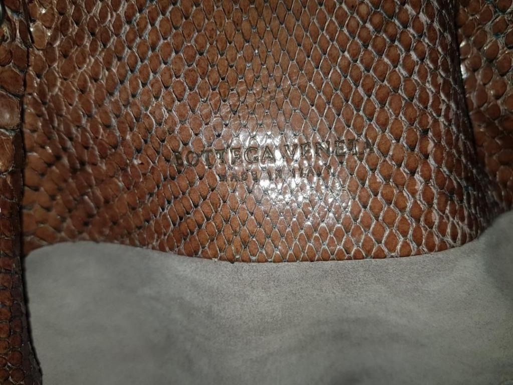 AUTHENTIC BOTTEGA VENETA SS11 RUNWAY XL PYTHON SNAKE SKIN LEATHER FLAT ...