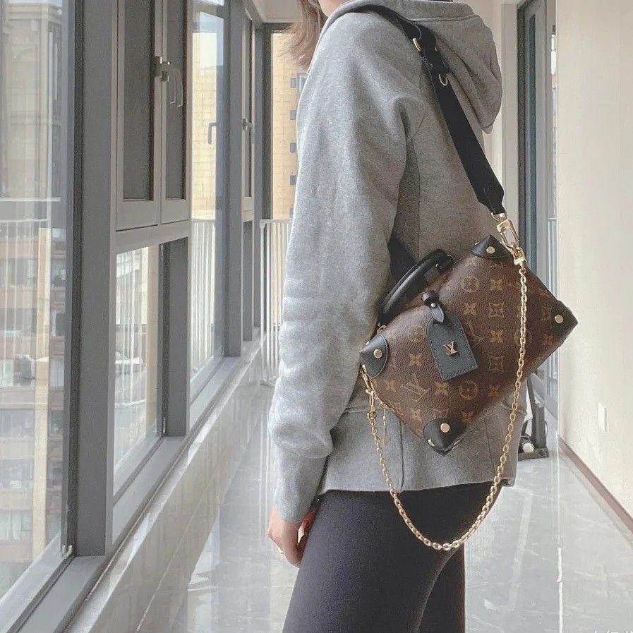 Louis Vuitton Petite Malle Souple Monogram Canvas Handbag