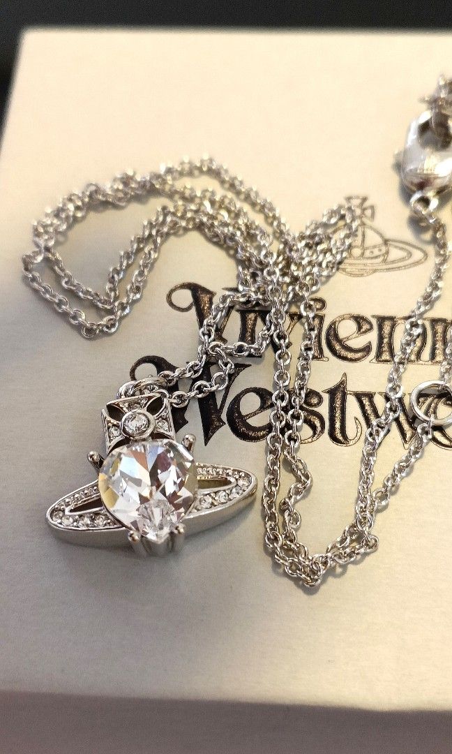 Ariella Pendant Necklace in PLATINUM-ROSE-OPAL-VINTAGE-ROSE-Cr | Vivienne  Westwood®