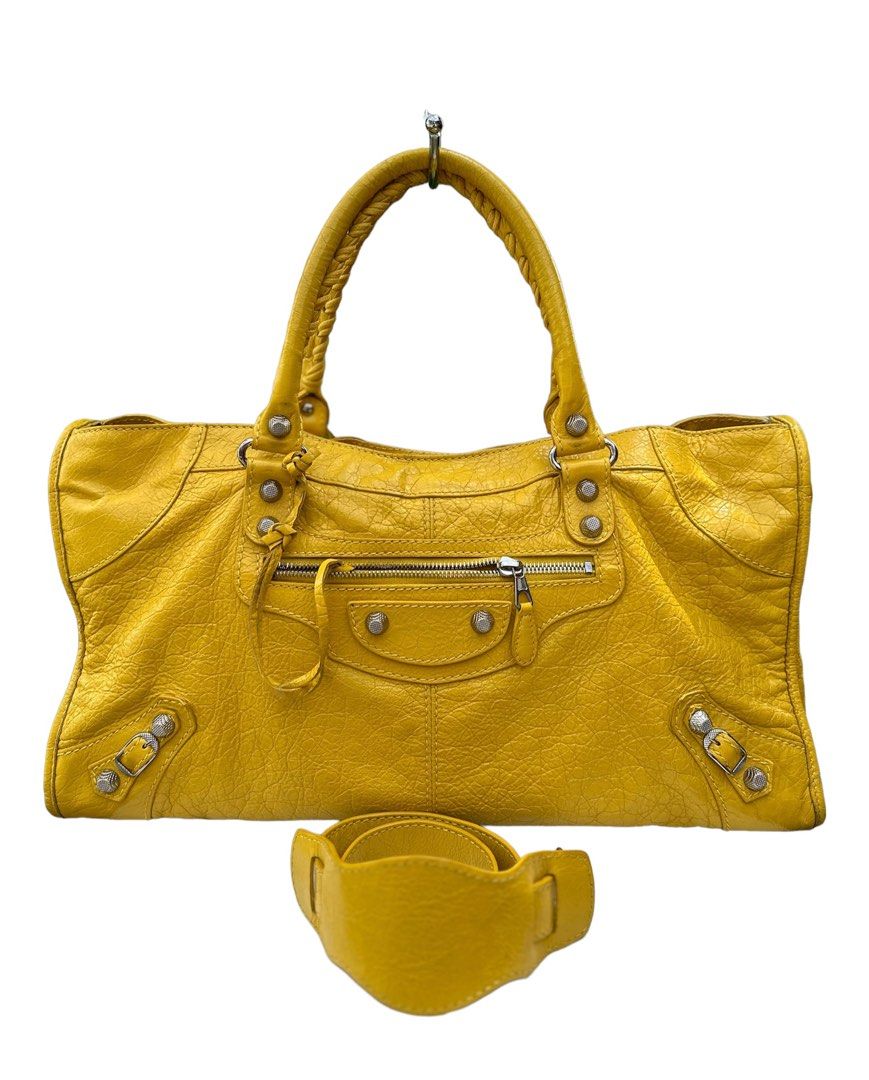 Balenciaga mustard yellow best sale