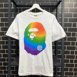 bape rainbow head tee