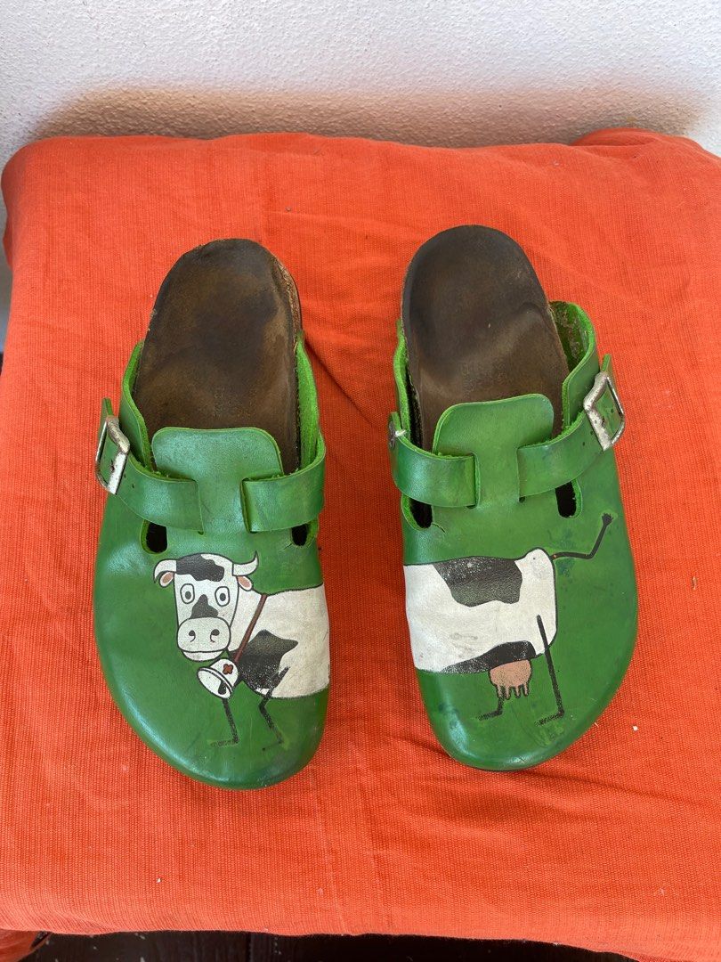 Birkenstock store cow clogs