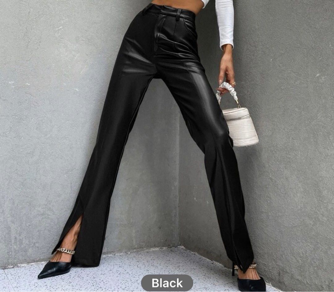 Black leather pants (Category: Other Bottoms) located in Makati City. Submitted by melissaqhm (Listing ID 1243805138, Image 1). Description: 29-30 waist size.