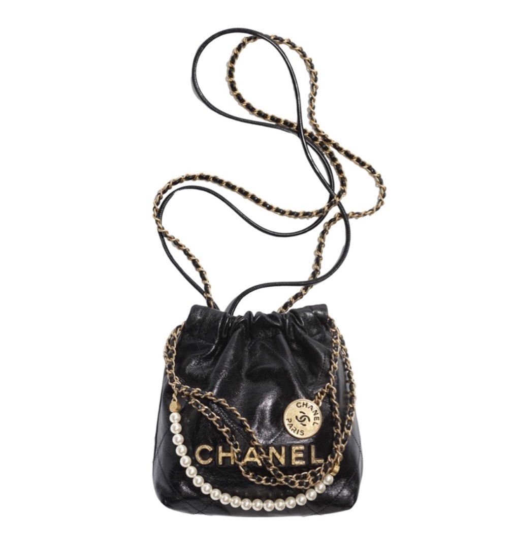 Túi Đeo Chéo Nữ Chanel 22 Mini Pearl Handbag Shiny Crumpled