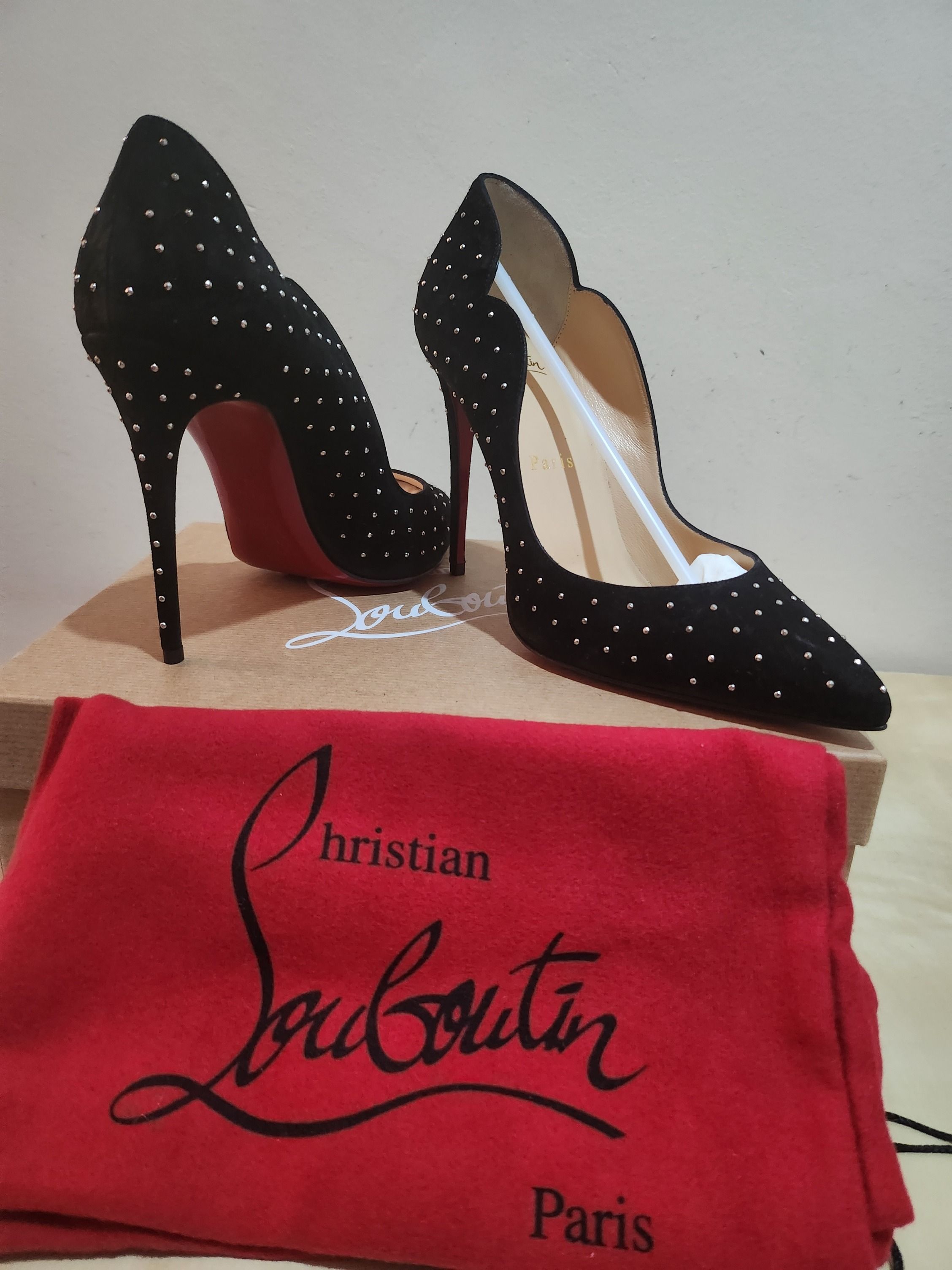 Brand New CHRISTIAN LOUBOUTIN Hot Chick Plume 100 Veau Velours