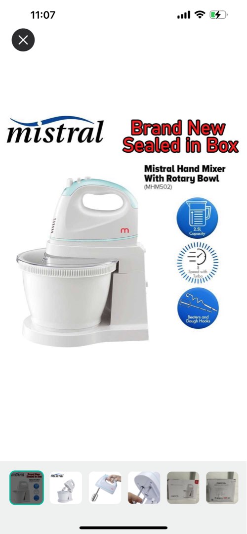 Brand new mistral mixer, TV & Home Appliances, Kitchen Appliances, Hand