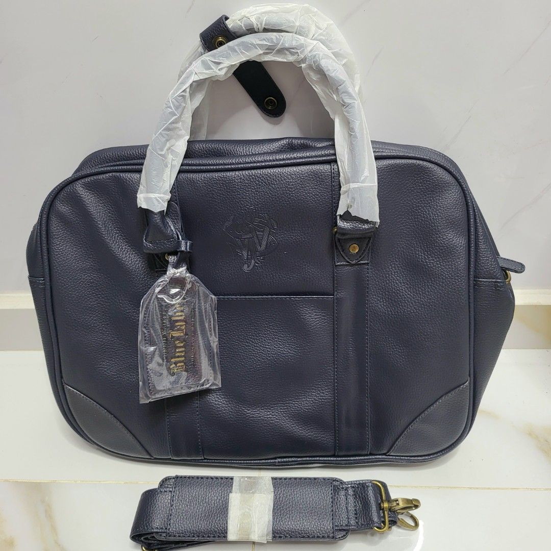 Brand new, wrapped. Johnnie Walker Blue Label sling bag. Black faux