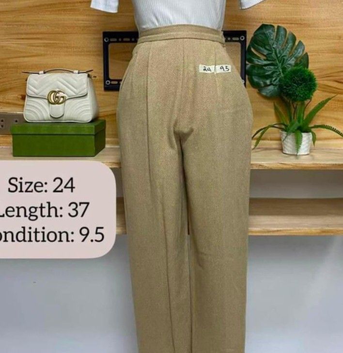 Latest Design & Stylish Western Wear Trouser Pants For Women & Girls (Beige)-anthinhphatland.vn