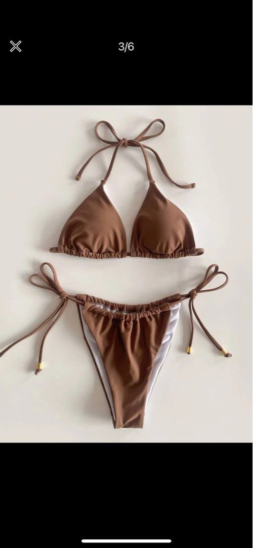 Brown Shein Bikini Set on Carousell