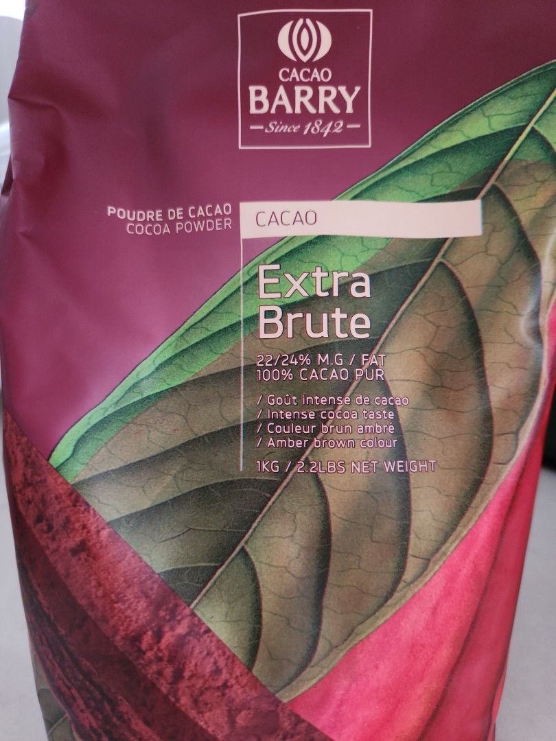  Cacao Barry Cocoa Powder 100% Cocoa Extra Brute, 2.2