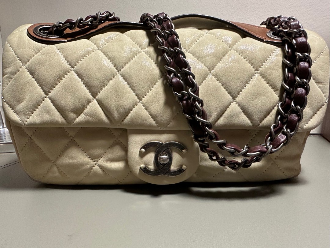 Chanel Cream Bag, Luxury, Bags & Wallets on Carousell