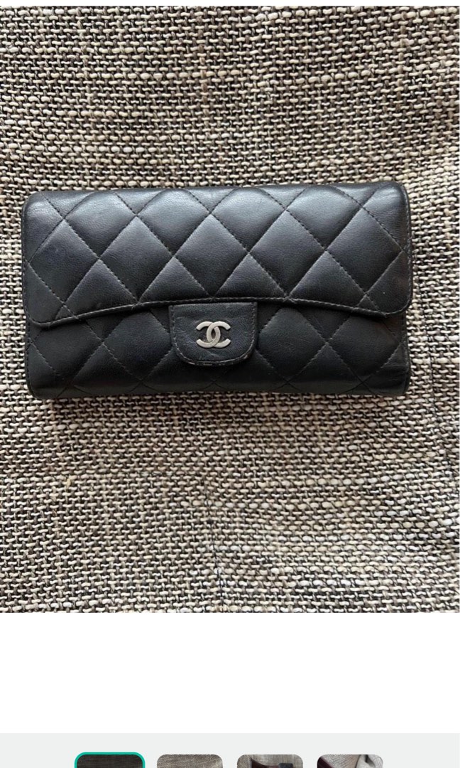 Chanel Lambskin Trifold Wallet, Luxury, Bags & Wallets on Carousell