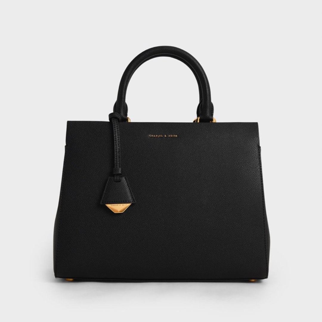 Black Mirabelle Structured Handbag | CHARLES & KEITH