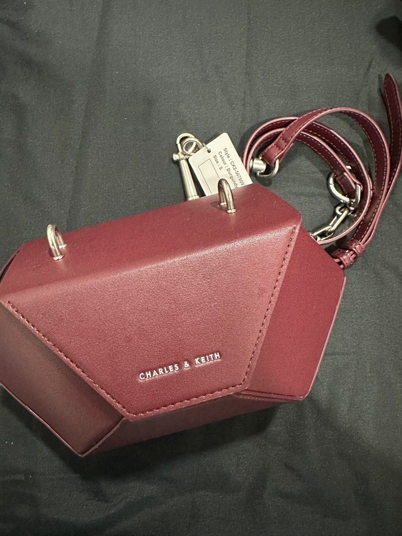 Charles and keith hexagon bag on sale