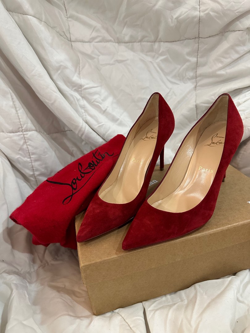 Christian louboutin decollete 554 85 veau velours Women s Fashion