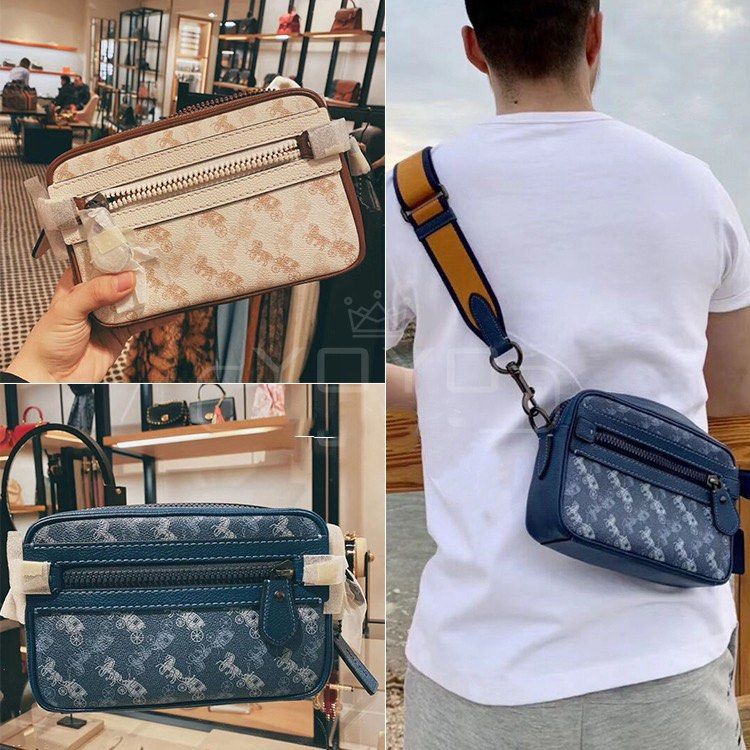 Coach Academy Crossbody with Horse and Carriage Print 89084