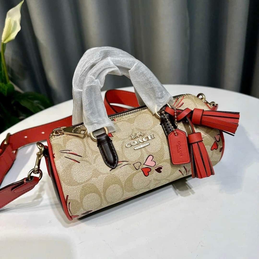 NWT COACH Lacey Crossbody In Signature Canvas With Heart And Star