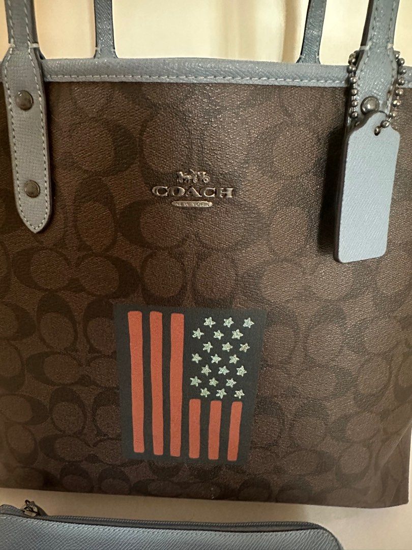 Coach american flag clearance tote