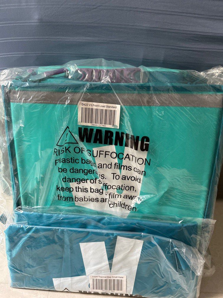 Deliveroo Thermal Bag + Halal Bag, Motorcycles, Motorcycle Accessories