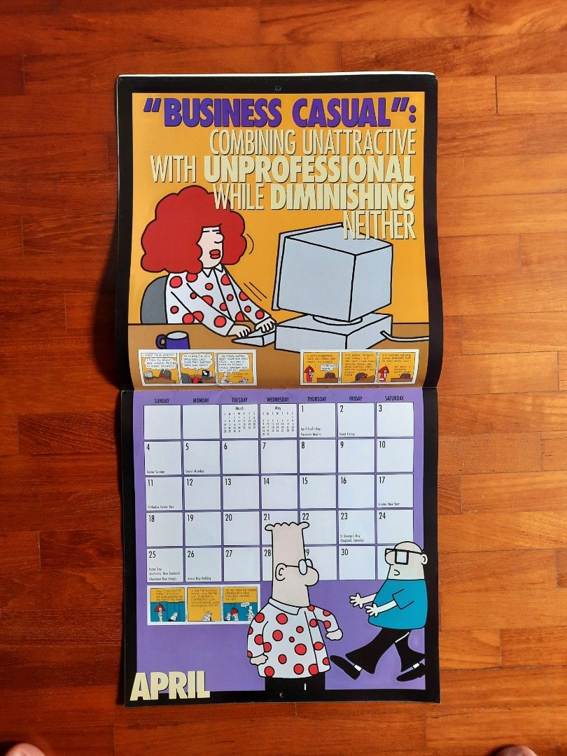 Dilbert calendar 1999, Hobbies & Toys, Books & Magazines, Comics