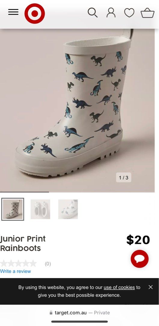 Target dinosaur shop rain boots