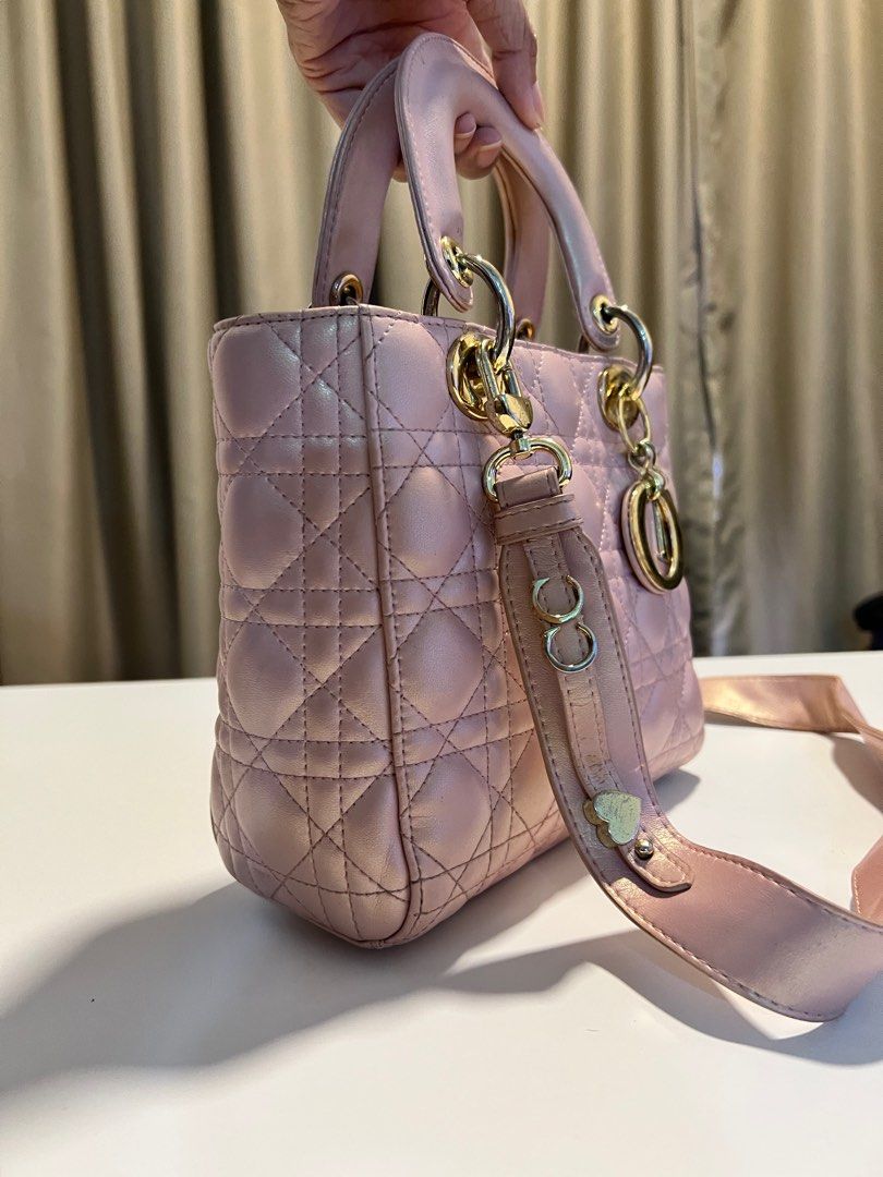 Lady dior metallic pink shop