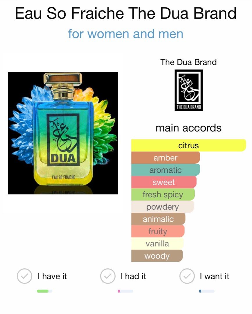 Dua Eau So Fraiche, Beauty & Personal Care, Fragrance & Deodorants on
