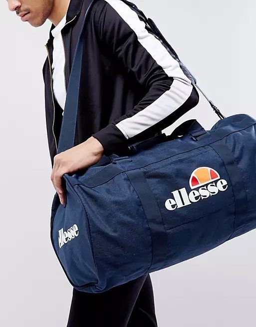 Ellesse Duffle Barrel Sports Bag in Navy Blue