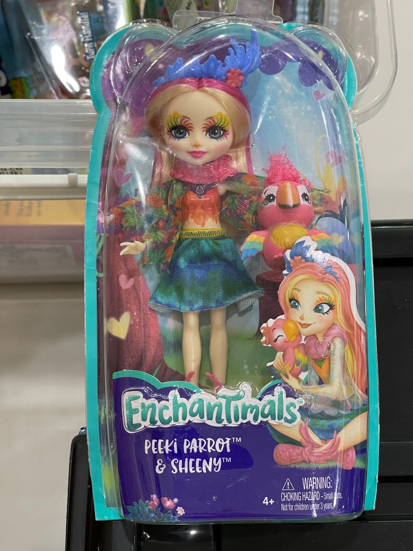 Enchantimals peeki parrot on sale doll & sheeny