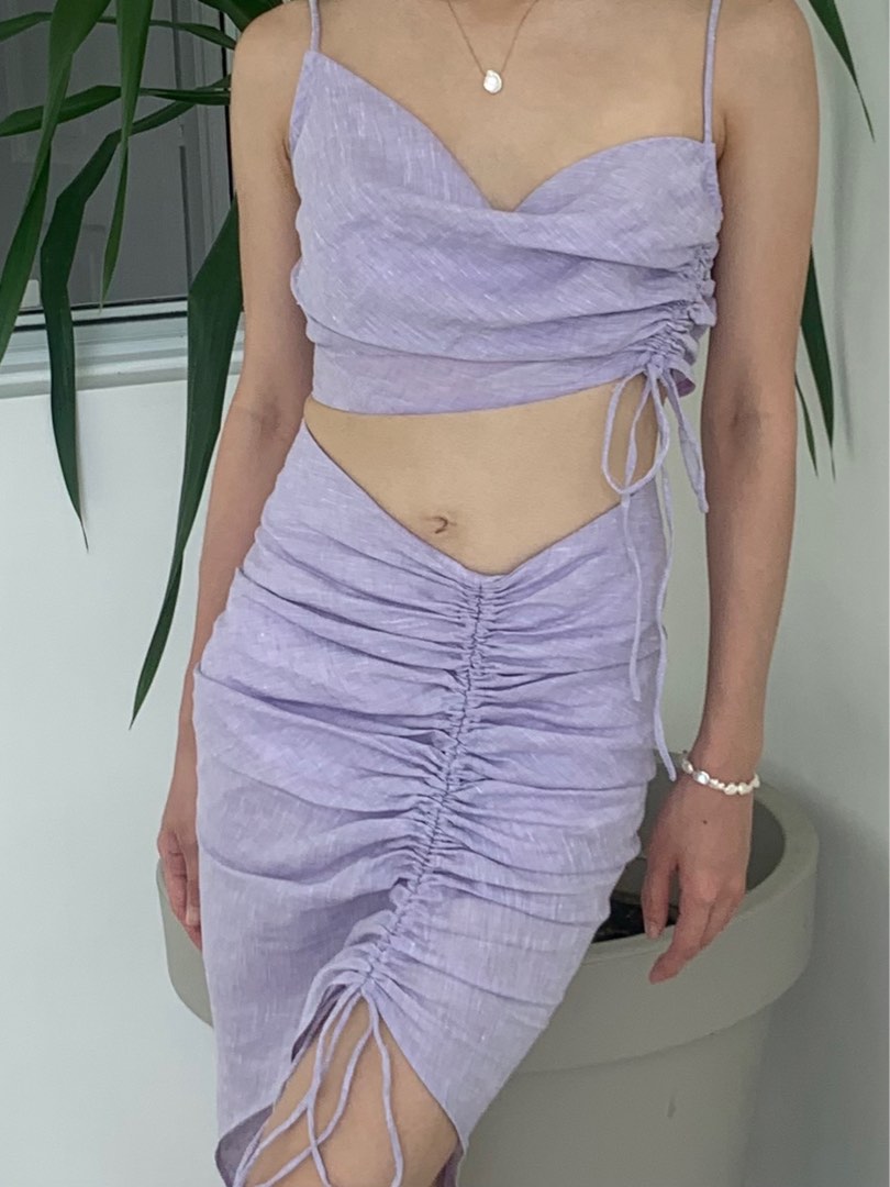 Summer linen Coords set - Lavender