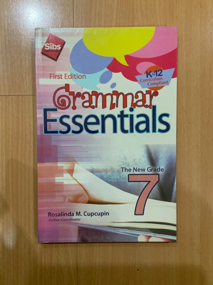 Grammar essentials the new grade 7 english textbook on carousell