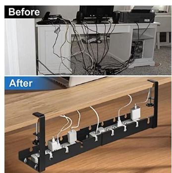 Extendable Under Desk Cable Management Tray,Retractable Cord Organizer ...