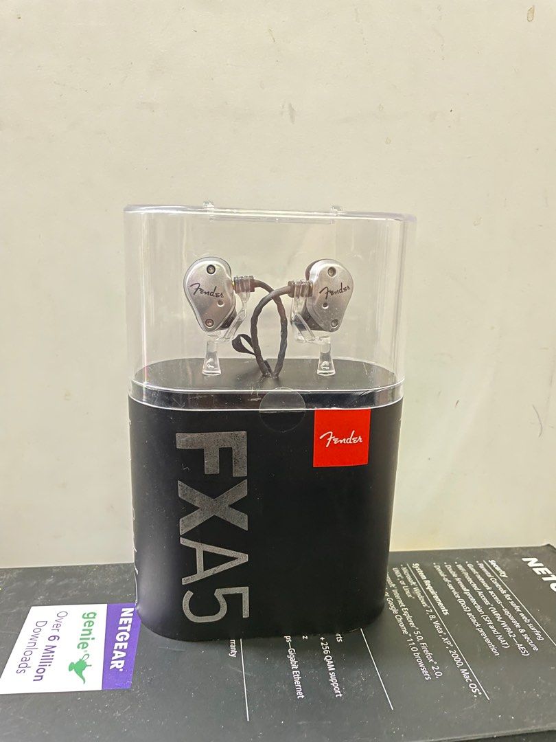 Fender FXA5 Pro In-Ear Monitors - Silver, Dual Balanced Armature With Carrying Case & Tips