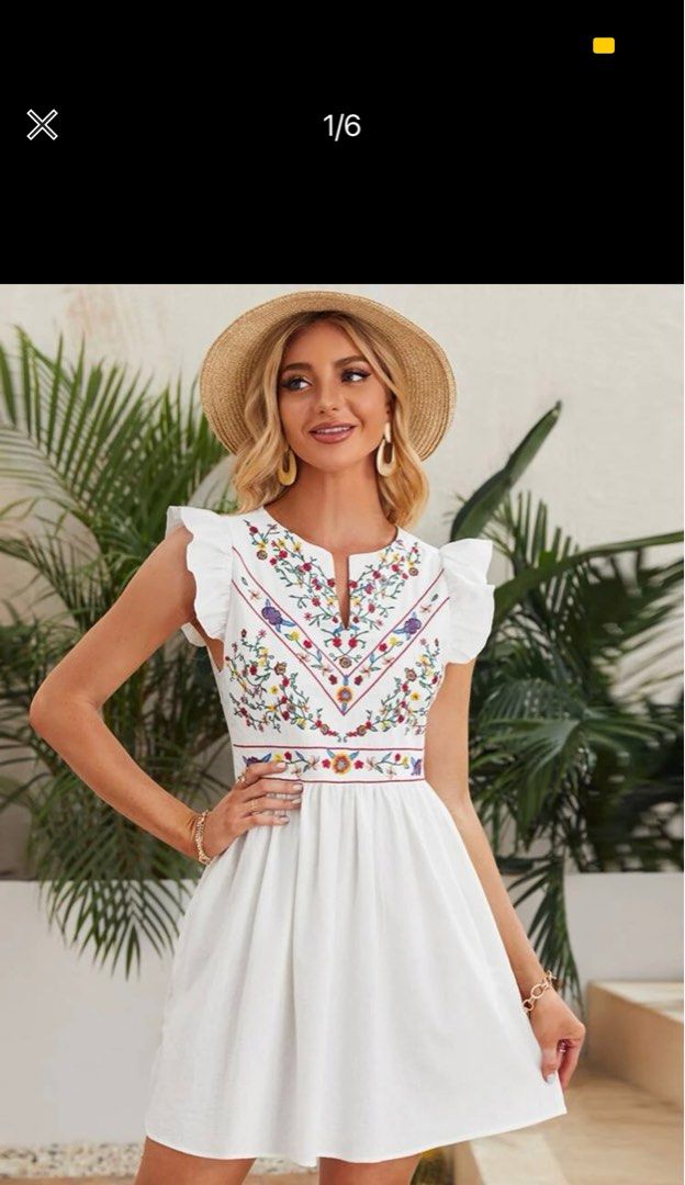 roolee embroidered dress Amber Grove Maxi Dress