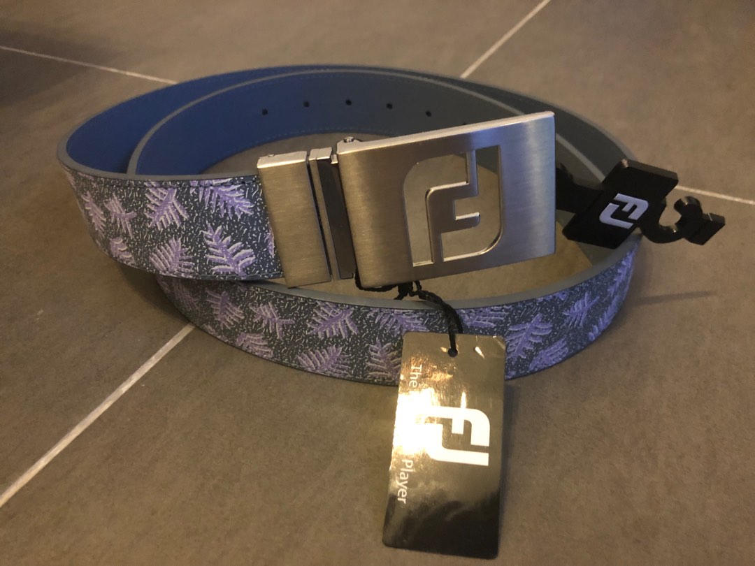 Footjoy reversible leather belt with palm print, Sports Equipment ...