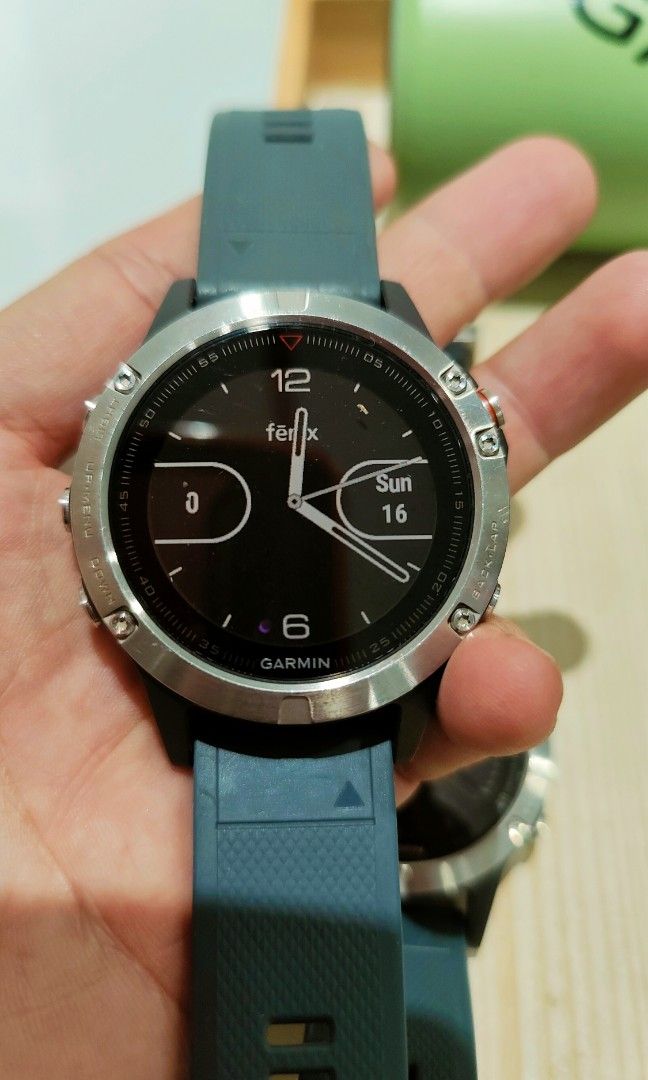 Garmin fenix 5 deals silver granite blue