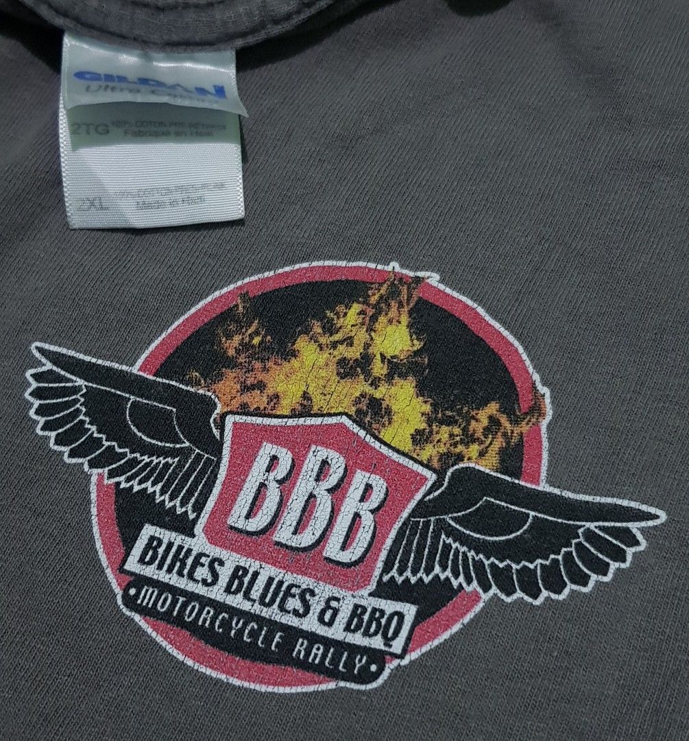 GILDAN Bikes Blues & BBQ Moto Rally, Men's Fashion, Tops & Sets