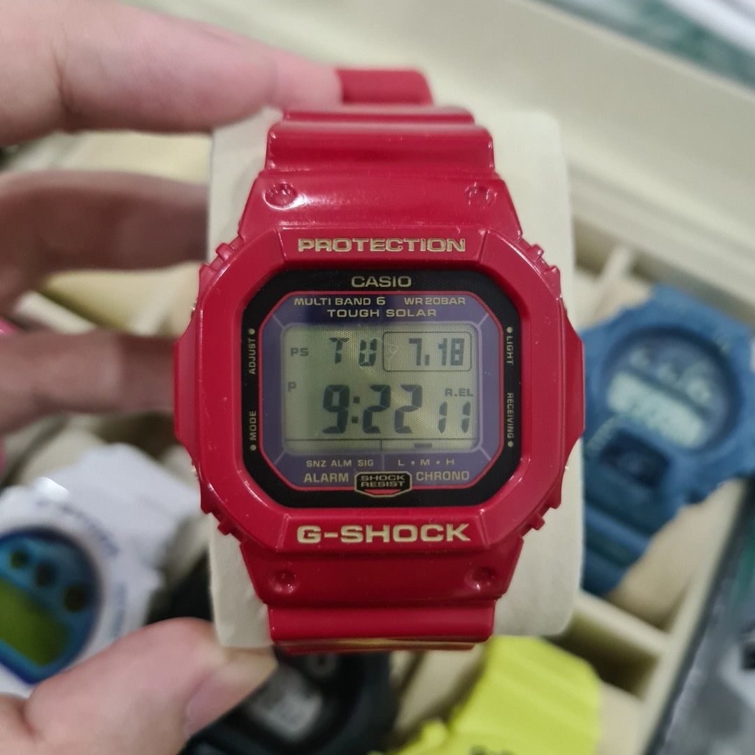 Gshock Square 30th Anniversary Rising Red Nego Men s Fashion