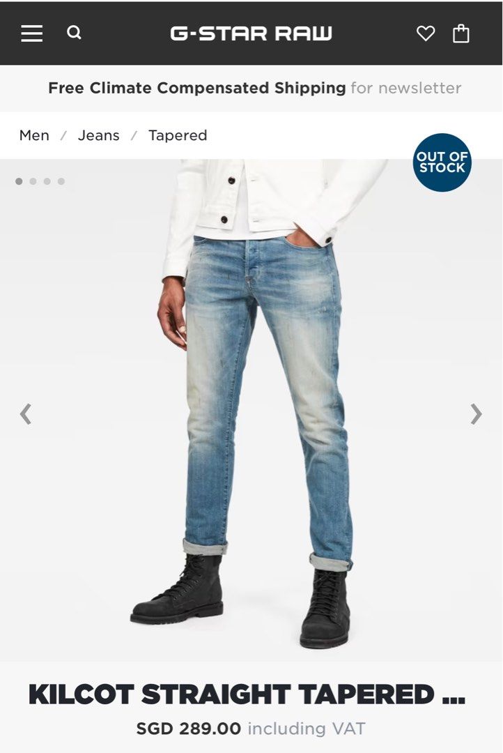 GSTAR raw kilcot jeans, Men