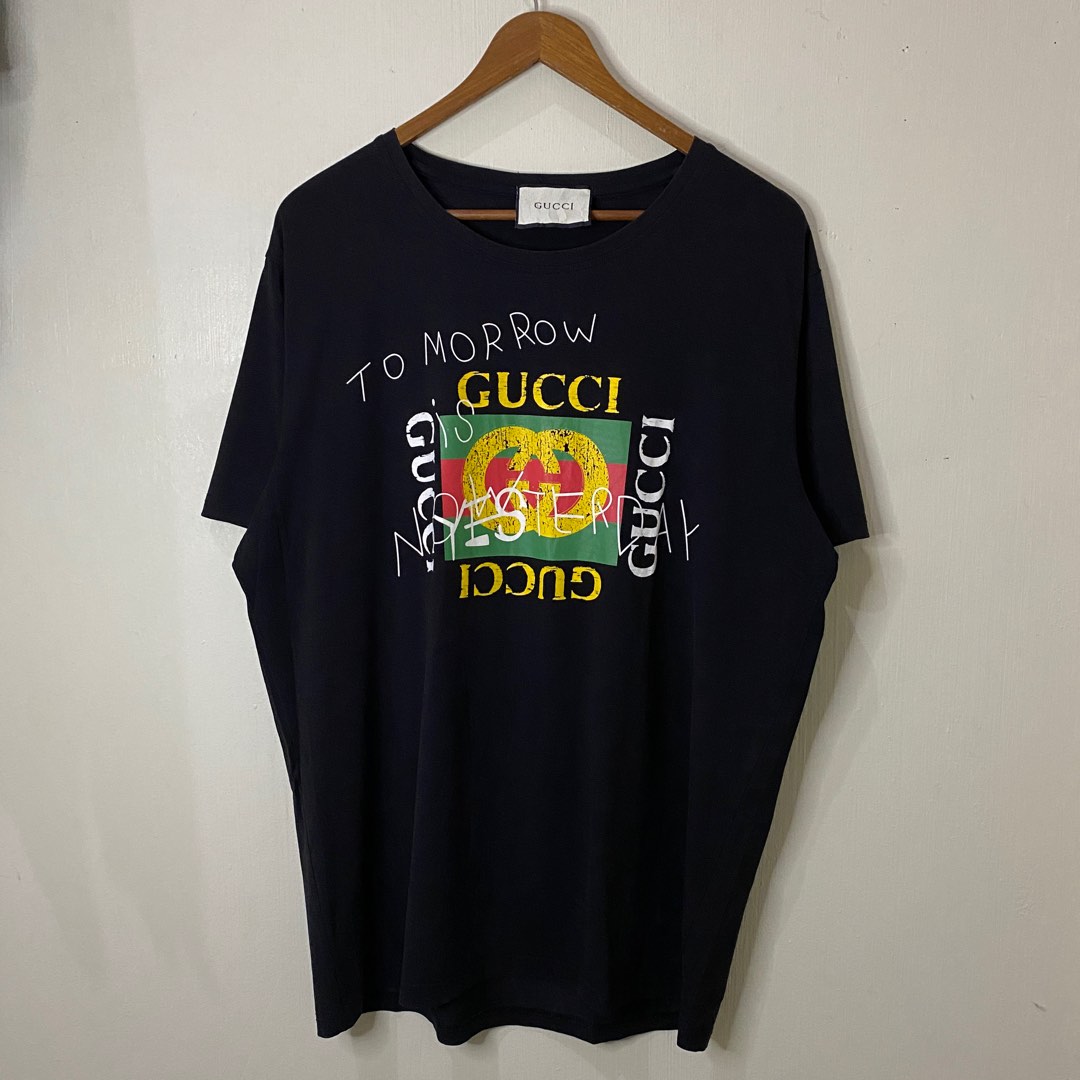 Gucci washed blk Men s Fashion Tops Sets Tshirts Polo