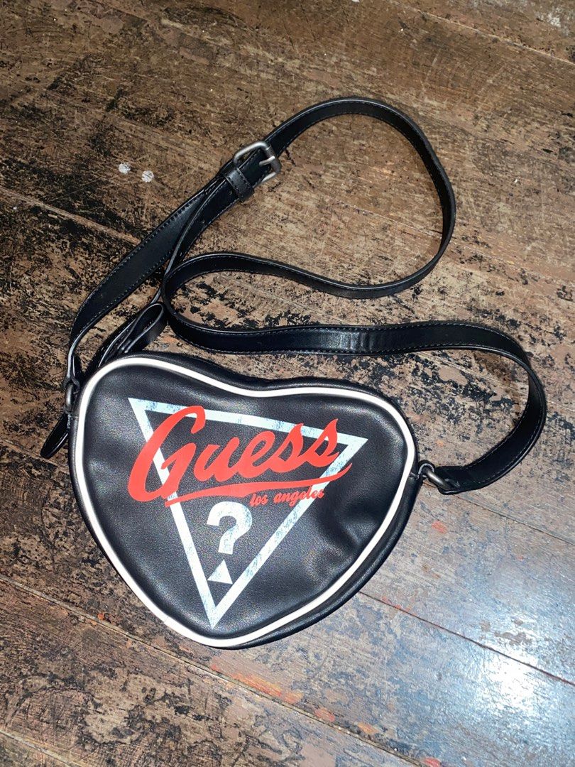 Guess heart shaped body bag Women s Fashion Bags Wallets